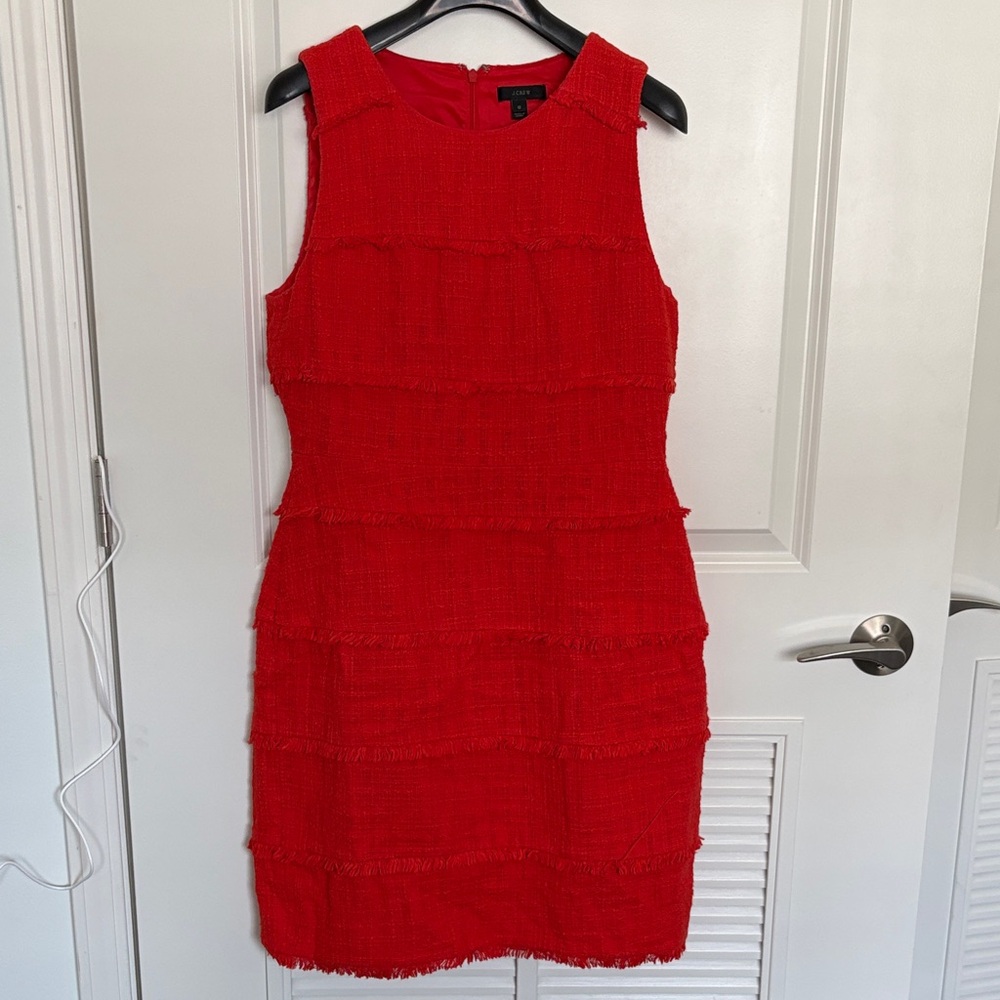 J. Crew Scarlet Textured Sleeveless Mini Dress